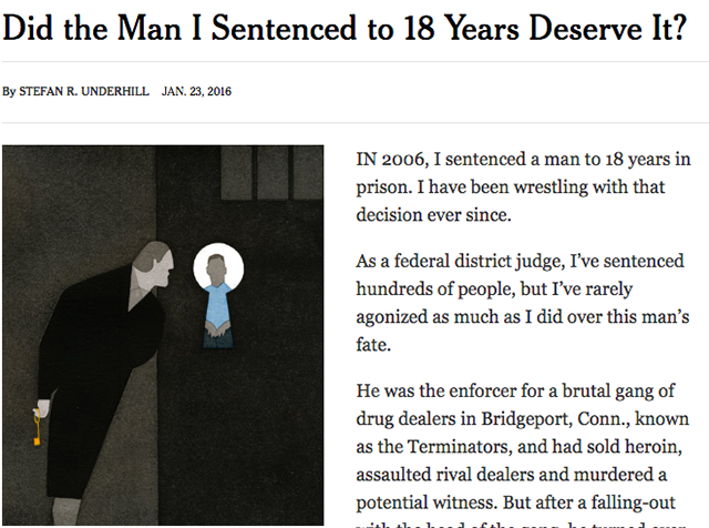 Did the Man I sentenced to 18 Years Deserve It?