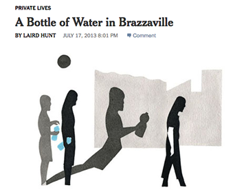 A bottle of water in Brazzaville